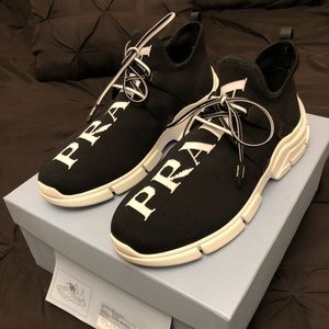 Prada logo knit sneakers